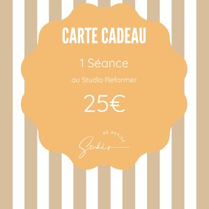 CARTE CADEAU 1 SÉANCE DE REFORMER AU STUDIO