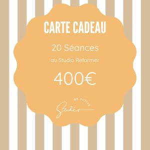 CARTE CADEAU 20 SÉANCES DE REFORMER AU STUDIO